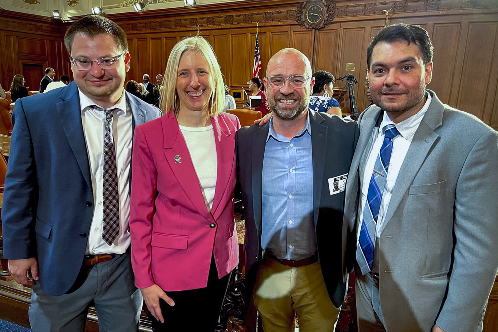 Neighborhood Planning Manager Bob Whitney, Ward 15 City Councilperson Jenny Spencer, President Blaine Griffin, Habitat President and CEO John Litten, Director of Affordable Homeownership Joseph Gabbard